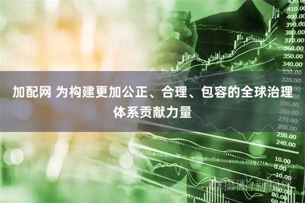 加配网 为构建更加公正、合理、包容的全球治理体系贡献力量